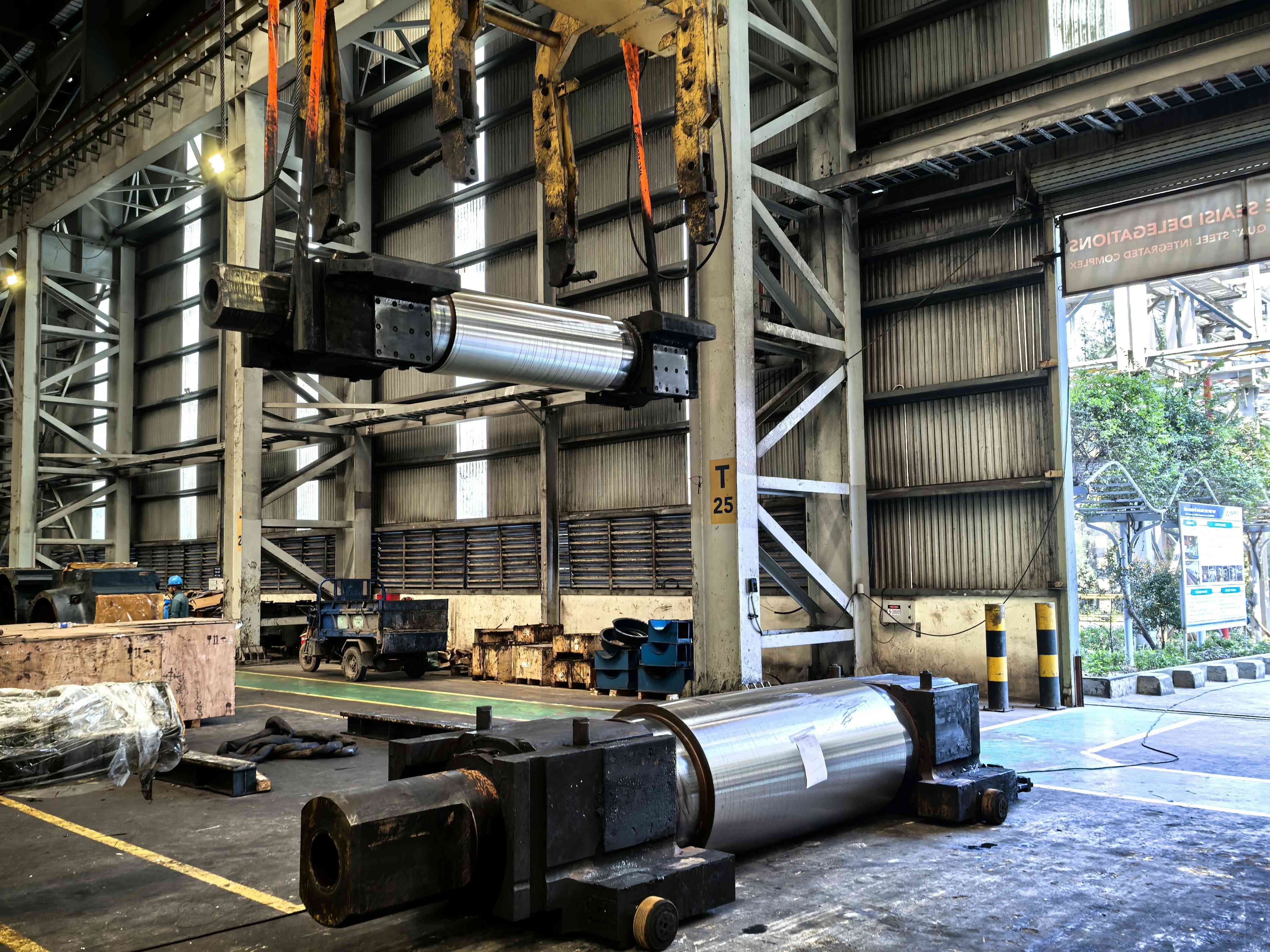 Sustainable steel manufacturing: Energy-efficient rolling mill reducing carbon emissions.